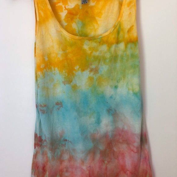 Rainbow Tie Dye Women’s Tank by Dye Trying Co. - Picture 3 of 4